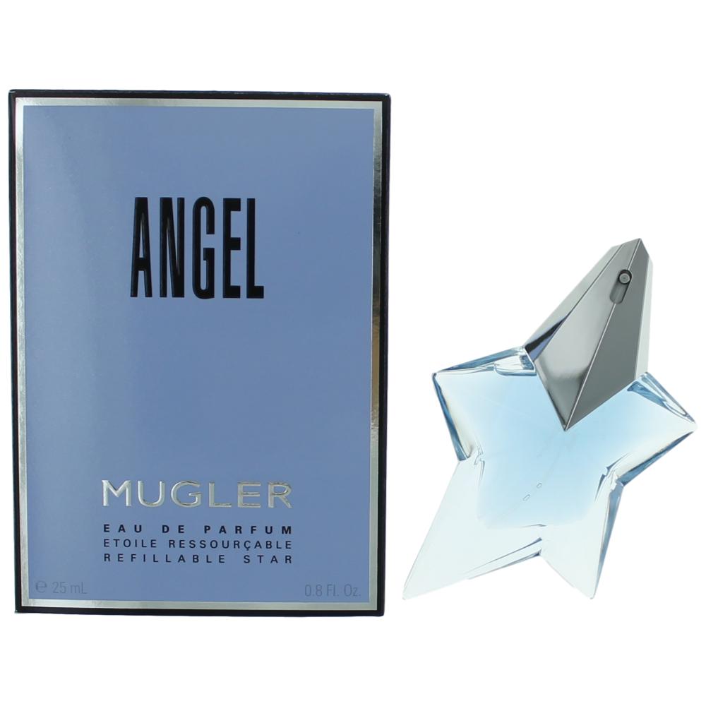 Bottle of Angel by Thierry Mugler, .8 oz Eau De Parfum Spray Refillable for Women